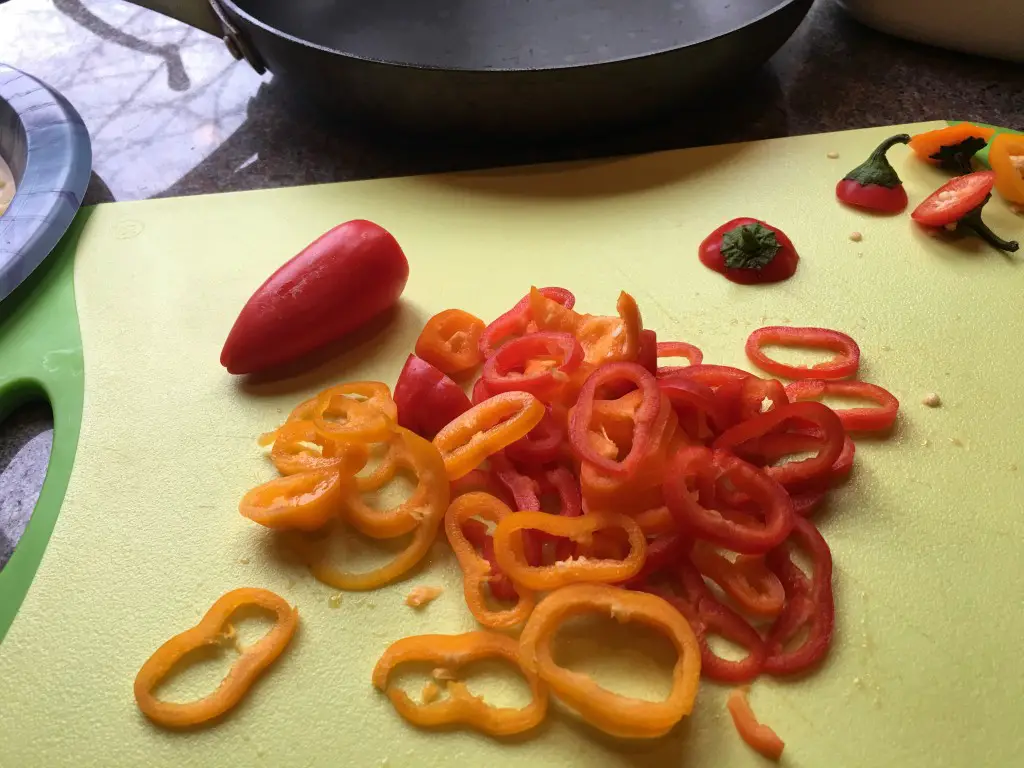 Sweet peppers add flavor to Grammy Pammy's Grilled Cheese