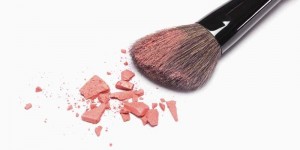 powder blush with application brush